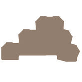 Weidmuller End plate, dark beige, 47.15 x 82.16 x 1.5mm